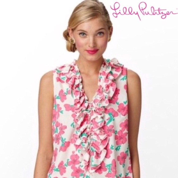 lilly pulitzer ruffle top